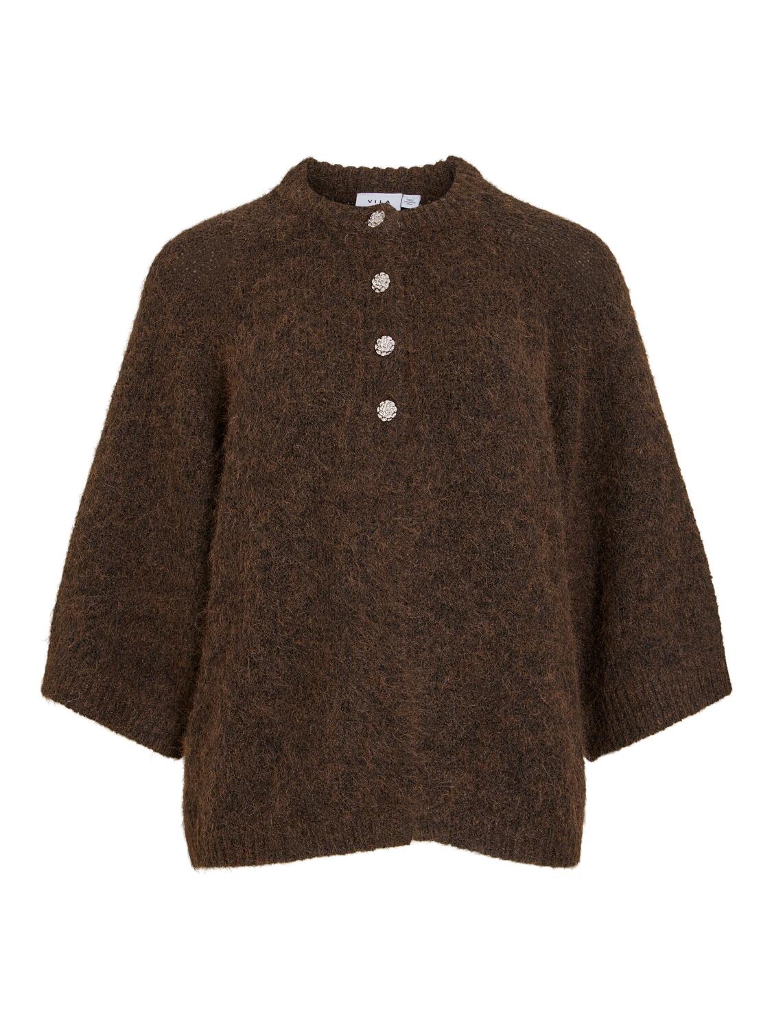 Vikarley 3/4 cardigan - Coffee Bean